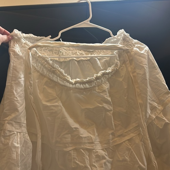 Anthropologie skirt-bright white- lightly lined - Picture 5 of 8